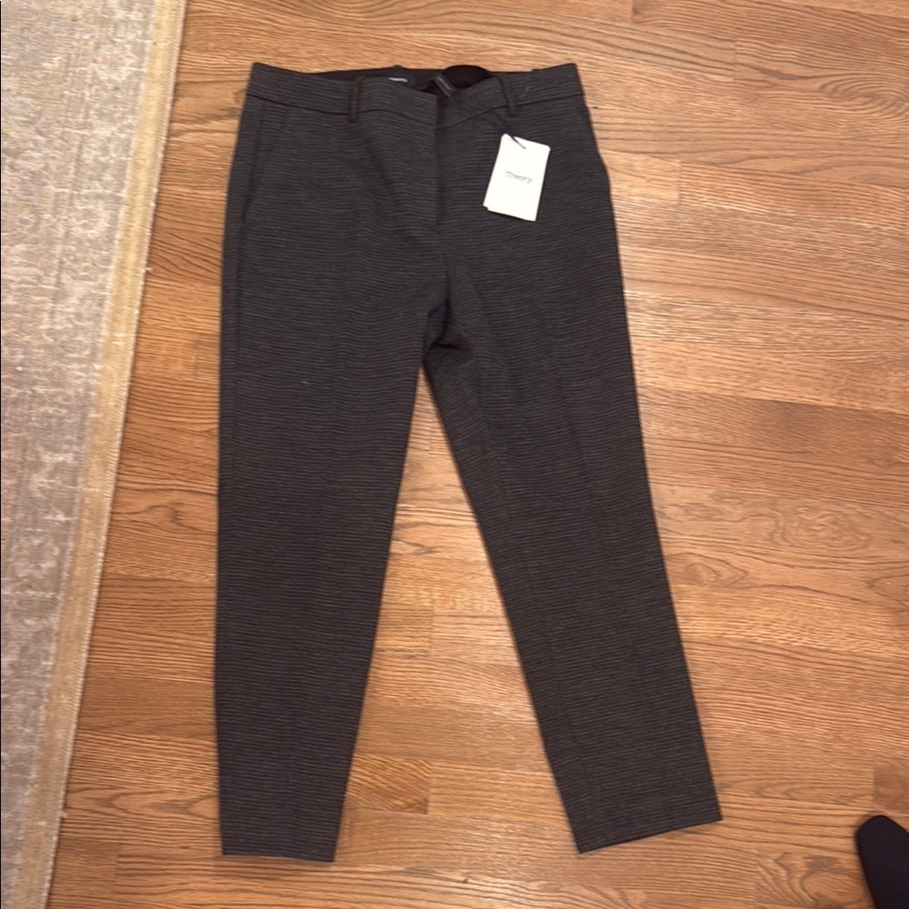 Theory Treeca Houndstooth Wool Pants NWT
